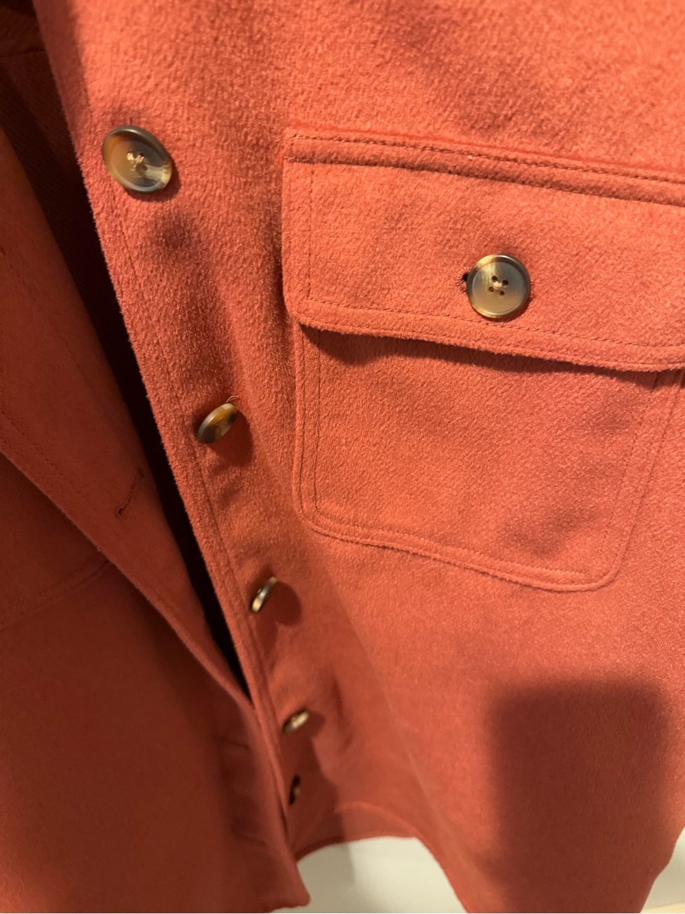 Old Navy Rust Shacket XL Button Front Shirt Jacket Oversized Soft - Picture 4 of 8